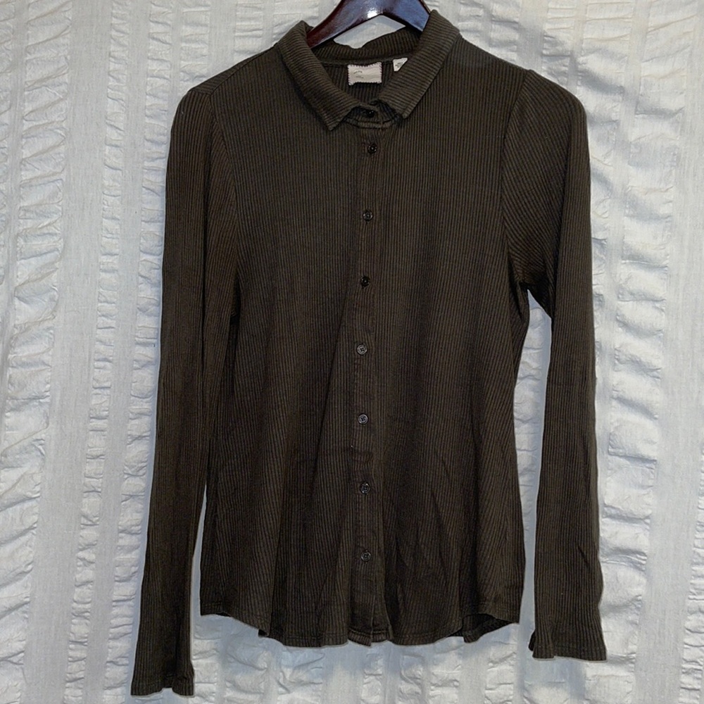 Anthropologie Postmark Button Down Top